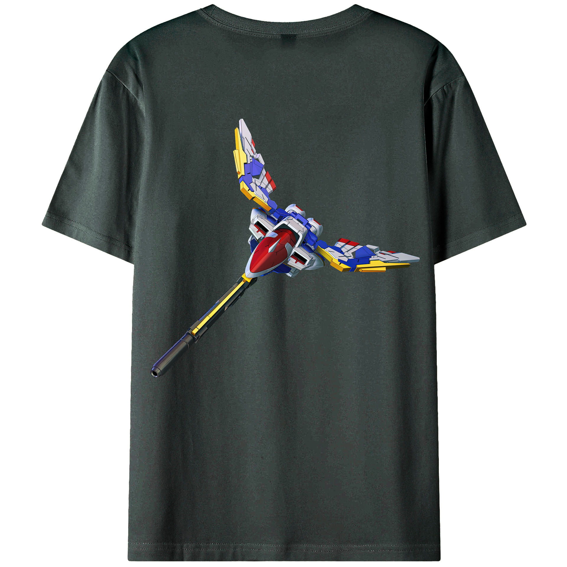 （画像用） 機動戦士ガンダム Mobile Suit Gundam 綿100％ メンズ半袖Tシャツ（バックプリント） 通気性